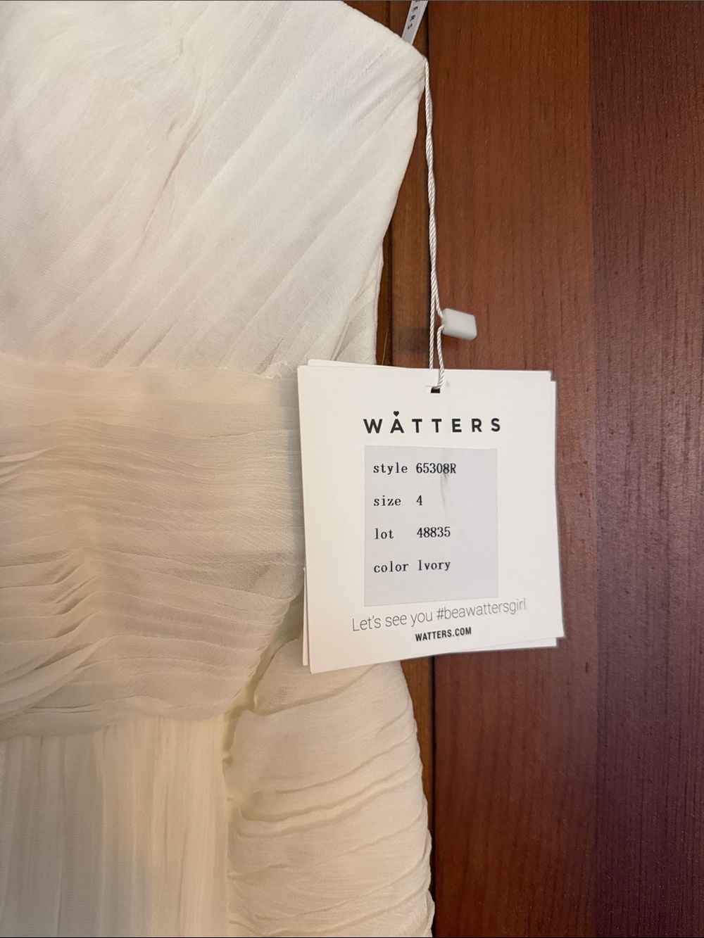 Watters Lupine Wedding Gown -NWT Unaltered - Picture 12 of 12